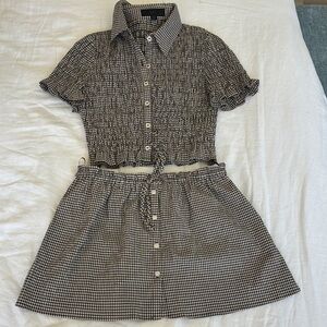 Zara Set Black and White Gingham